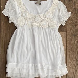 Babydoll swing blouse in white